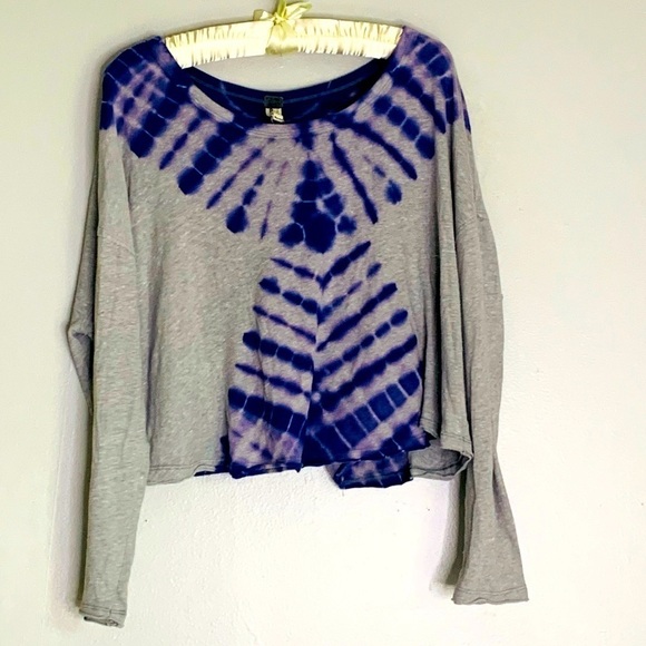 Free people we the free crop lived in drop shoulder T-shirt long sleeve small - Picture 1 of 7